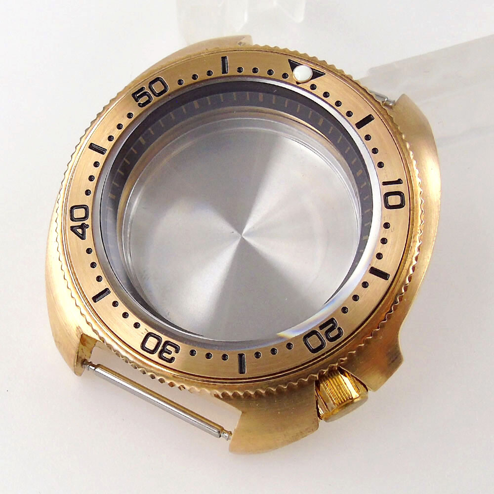 43MM CUSN8 solid Bronze Case Beze Sapphire glass watch case For NH34 NH35A NH36A