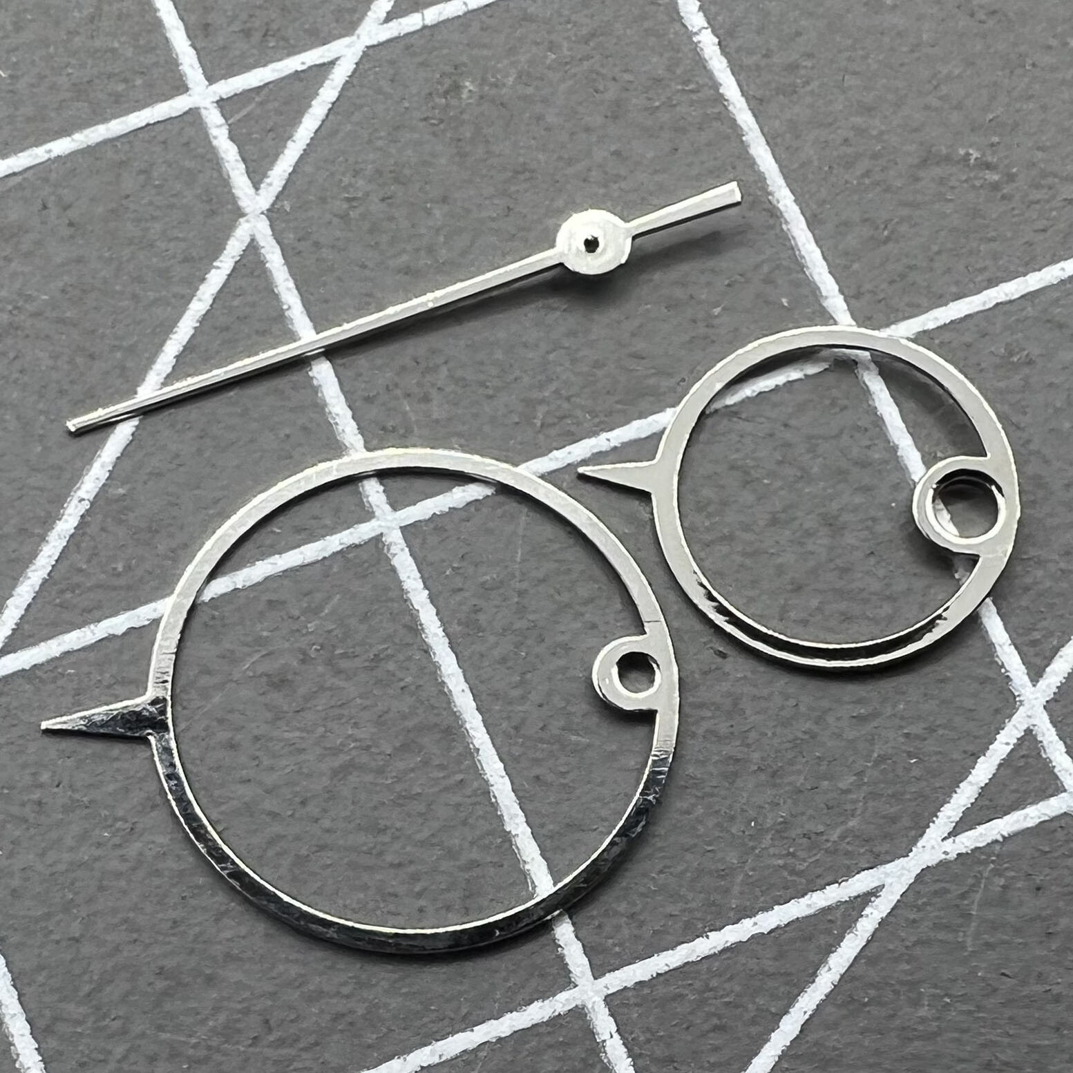 11mm Watch Hands Round Pointed Irregular Fashion for Miyota 2035 Quartz Movement