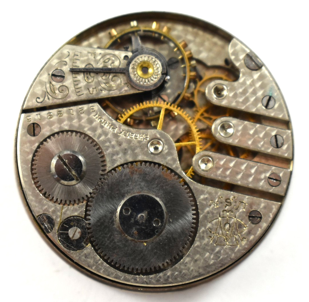 Vintage Trenton USA 43.05mm OF Pocket Watch Movement lot.v5