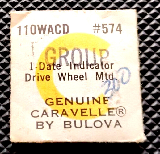 Caravelle 110WACD Date Indicator Drive Wheel Watch Part #574