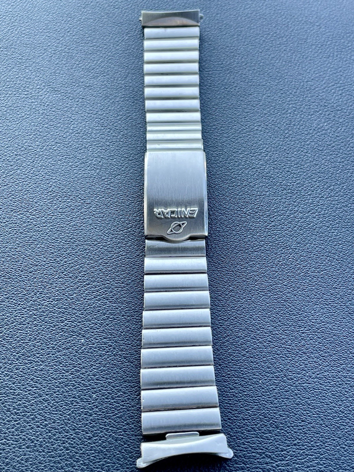 Vintage Genuine Enicar 19mm Stainless Steel Watch Bracelet Signed Swiss 0A-52