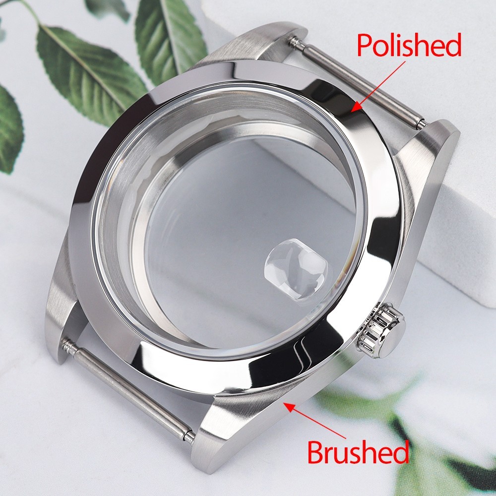 Oyster Pilot Watch Cases 36mm/39mm Steel Smooth Bezel 10ATM For Seiko NH35 NH36