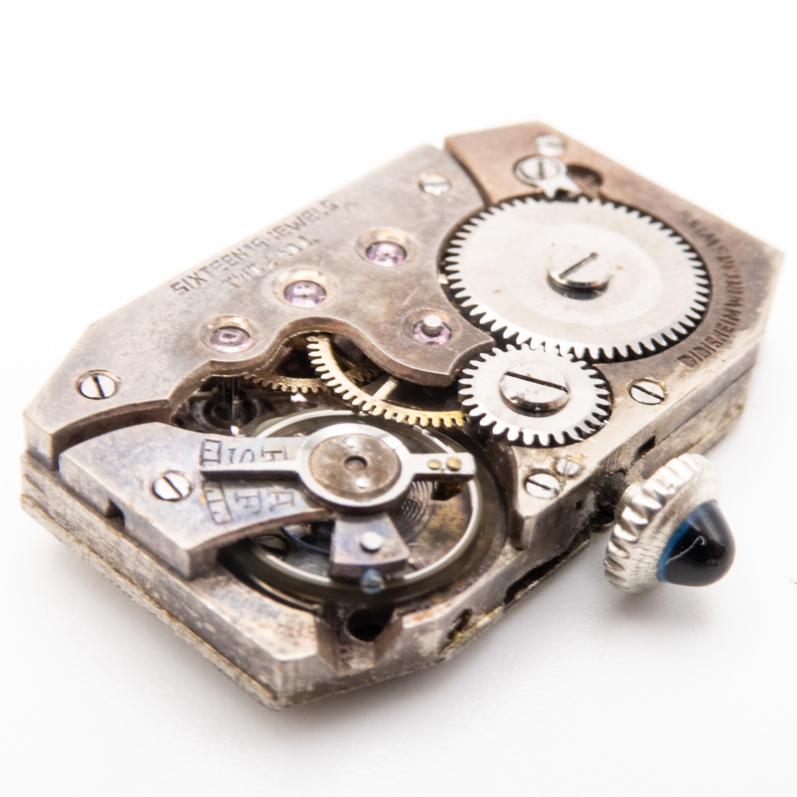 Vintage Didisheim Winton 24.9 x 15.5 x 5.2 mm 16-Jewel Watch Movement Keeps Time