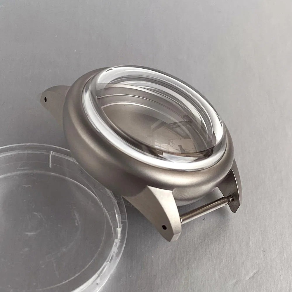 36mm Steel Brushed Watch Case Bubble Sapphire Fit NH34 NH35 NH36 ETA 2824 PT5000