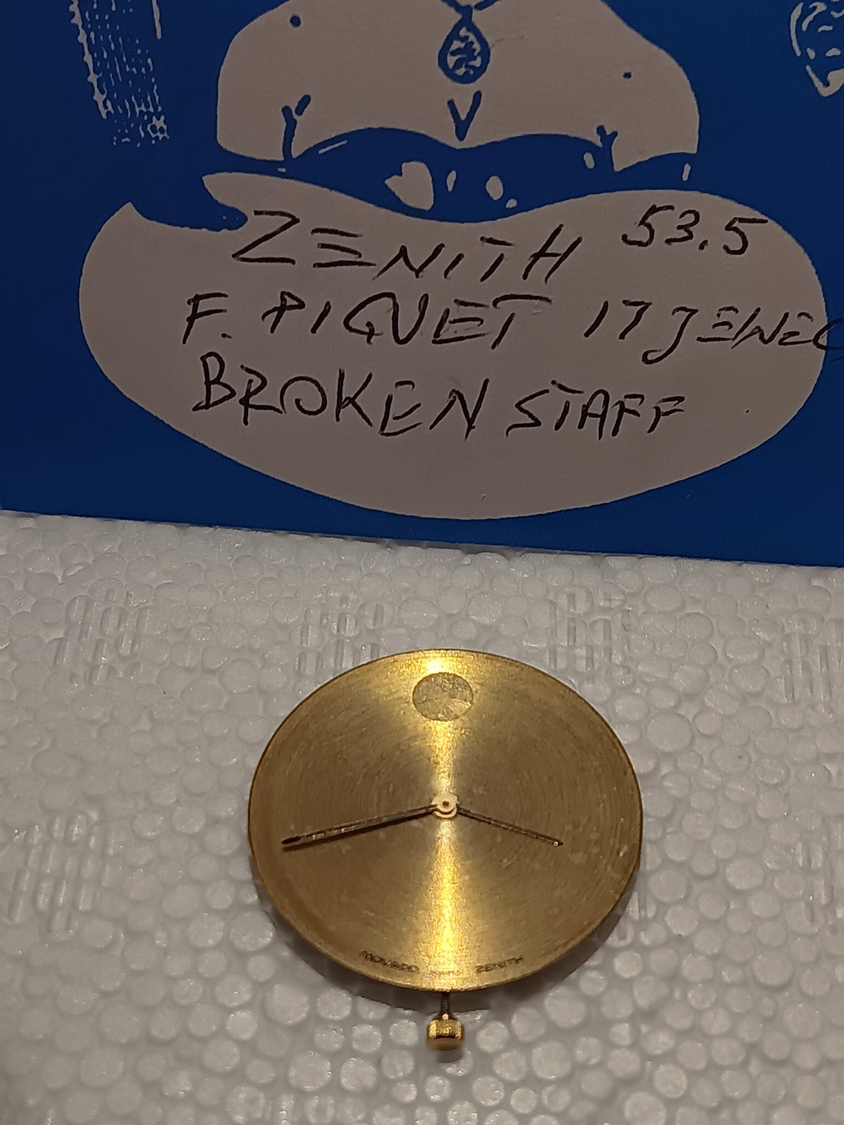 F. Piguet Movement Cal. 21 w/ Gold Movado Museum Zenith Dial