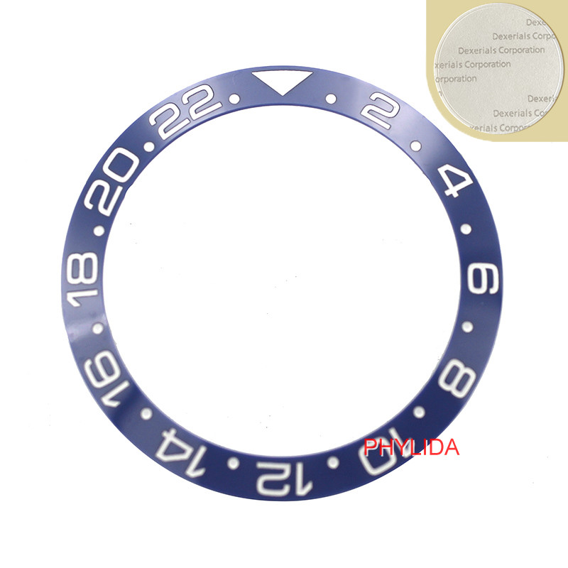 High Quality 38mm Blue Ceramic Bezel Insert For GMT MASTER Watch Slope Design