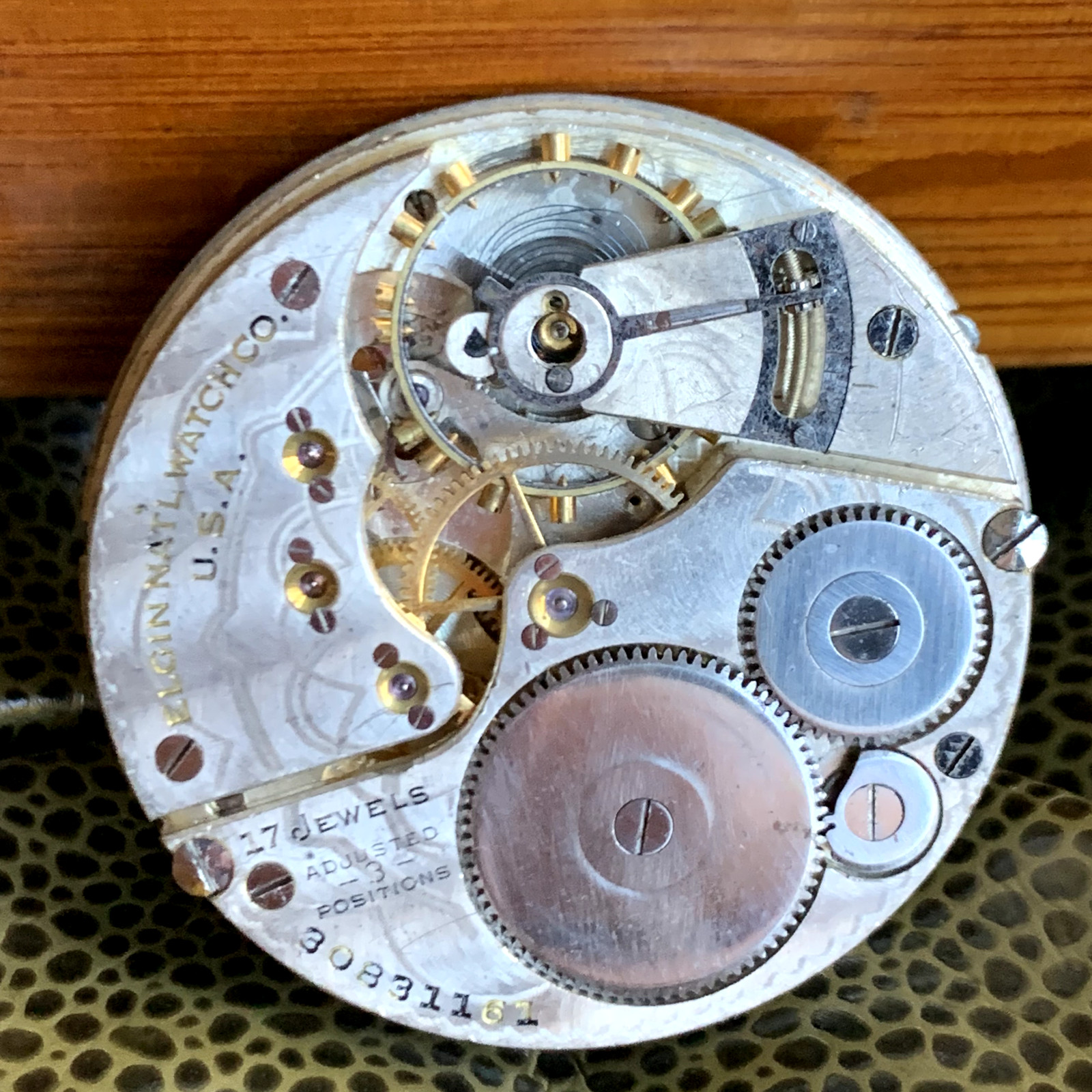 1928 Elgin Grade: 486 16S Pocket Watch Movement Incomplete Parts Repair