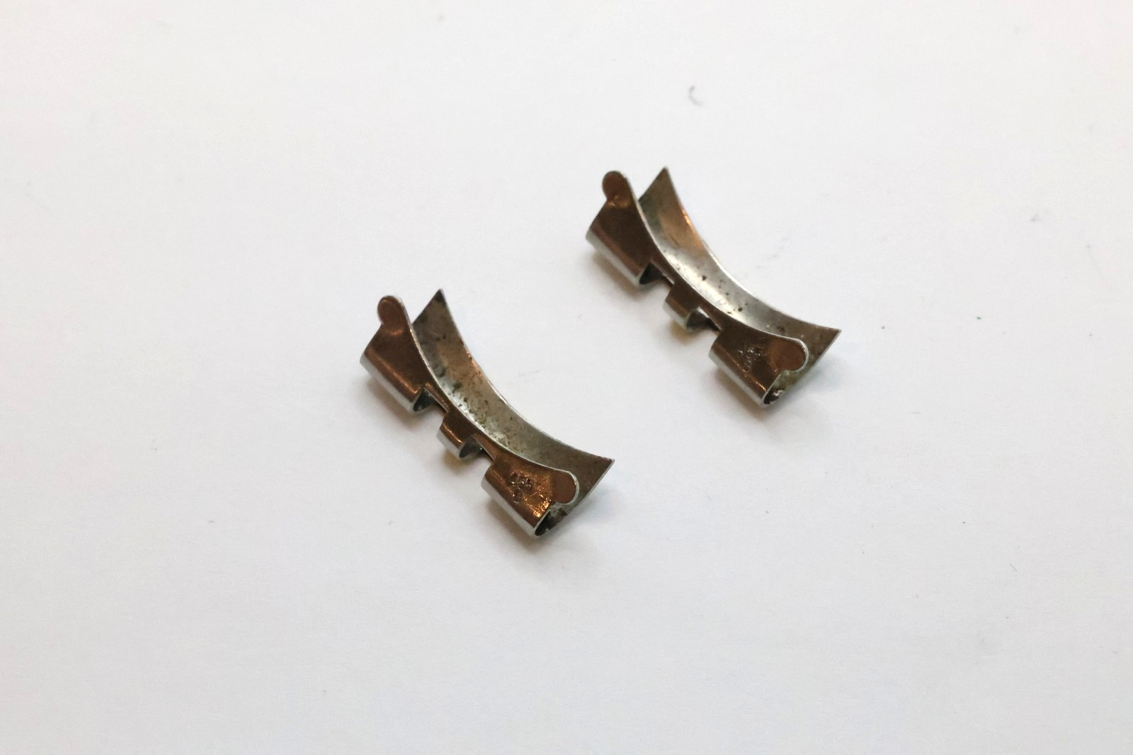 Authentic Vintage Rolex 455B End Links YG & SS 20mm #535