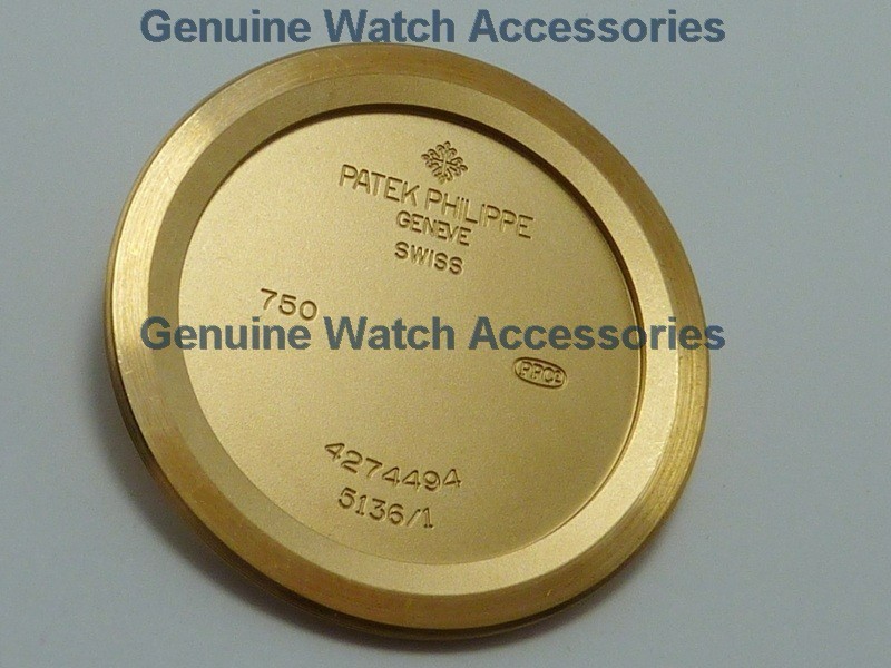 PATEK PHILIPPE 18K, 18KT, 750 Yellow Gold Solid *CASE BACK* 5136/1J SUPER SHAPE!