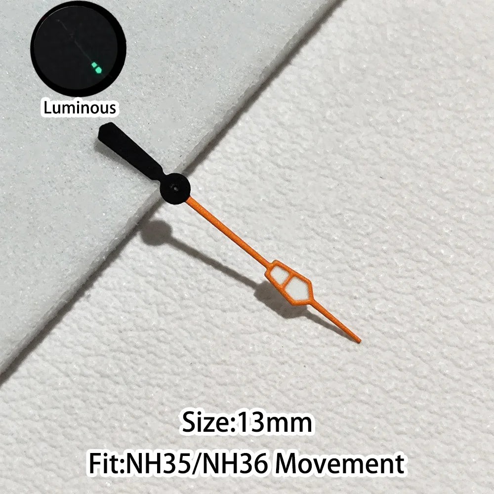 Personalized Second Hand Green/Blue Green Luminous Watch Hands Fit NH35 NH36