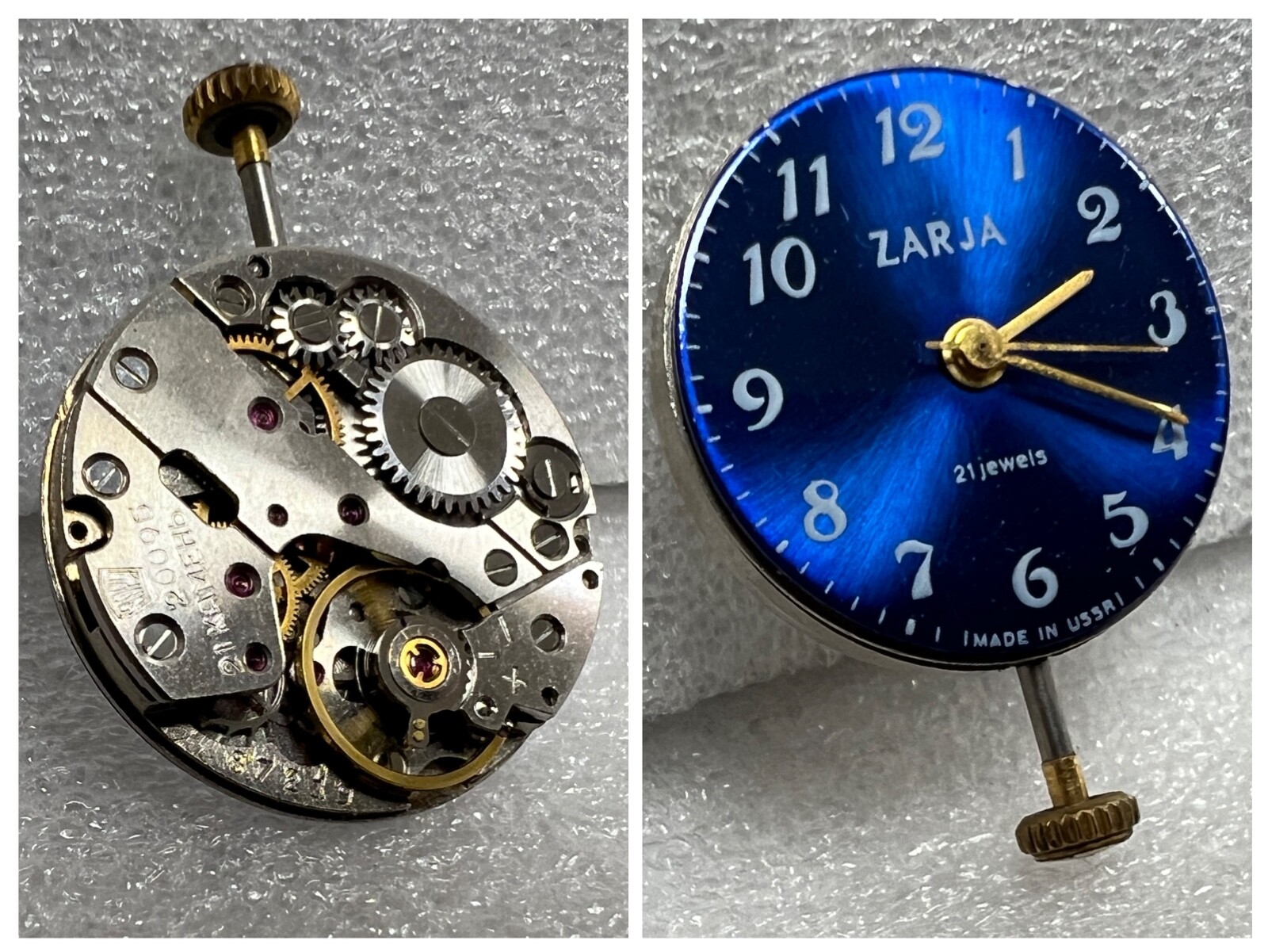 Watch movement USSR ZARJA Cal.2009b plus Dial. Working , for parts