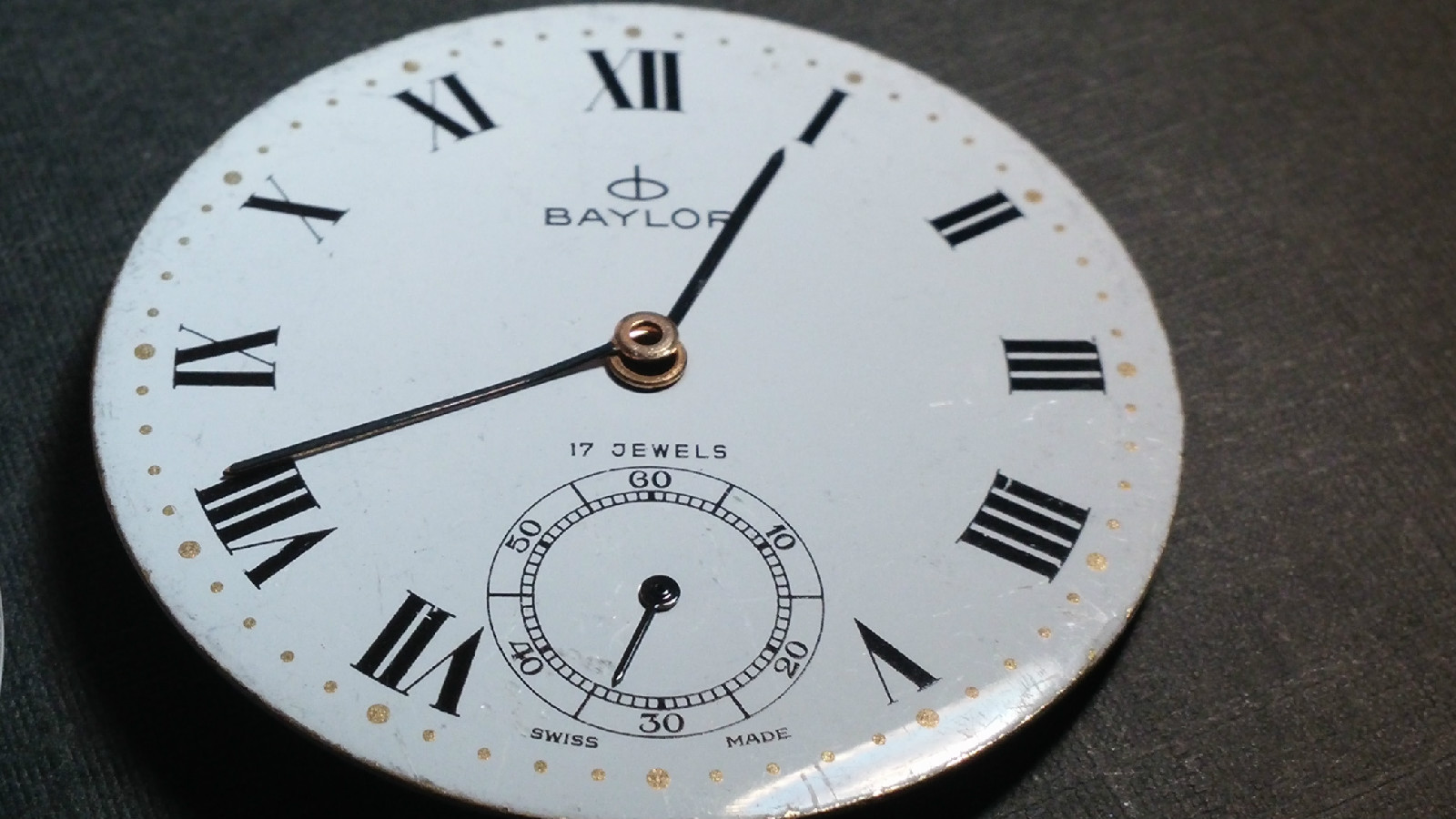 Baylor white dial, 6498 roman dial, baton hands or moon, or arrow (3), used