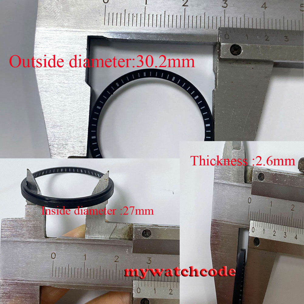 Black blue white green Chapter Ring for Japan SKX009 SKX007 7s26 SKX011 SKX171