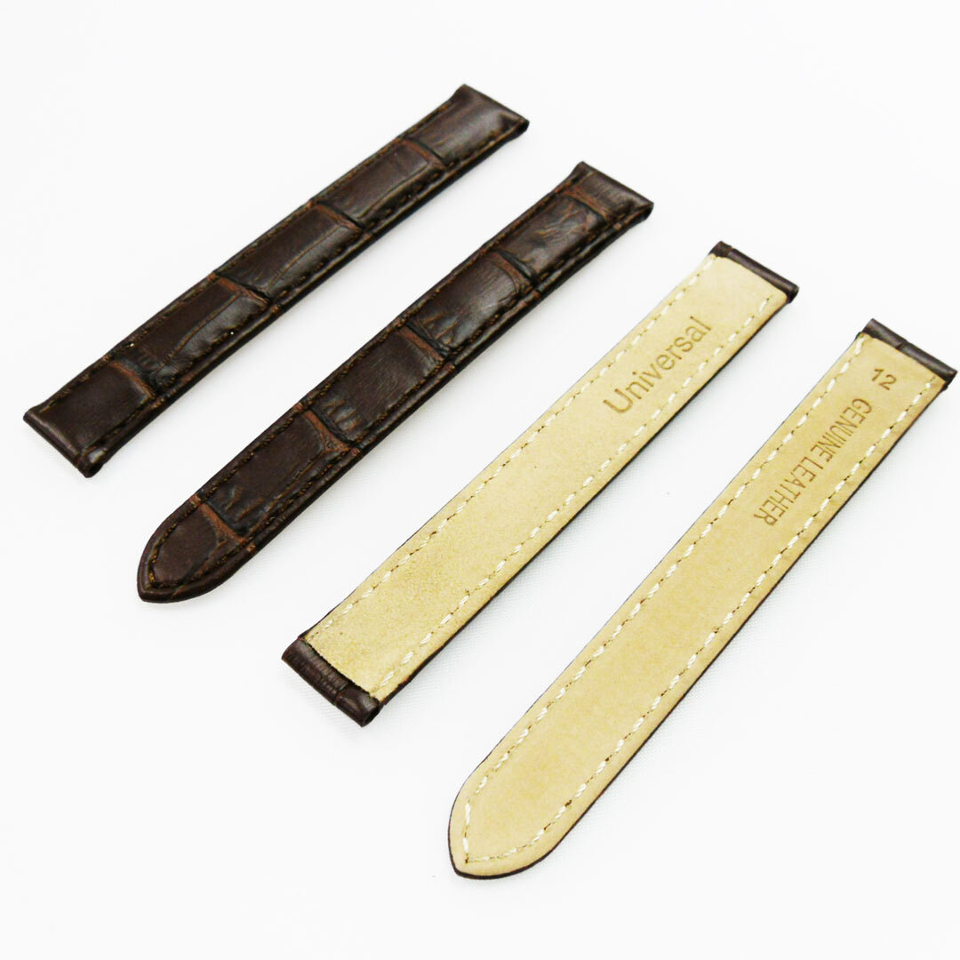 Watch Band Genuine Leather Alligator Grain (PADDED) fIt Cartier Watch 12X12MM