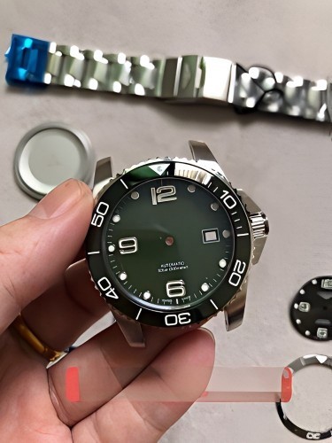 DIY SET for 2824 watch case + dial + hands + Strap sapphire 41mm