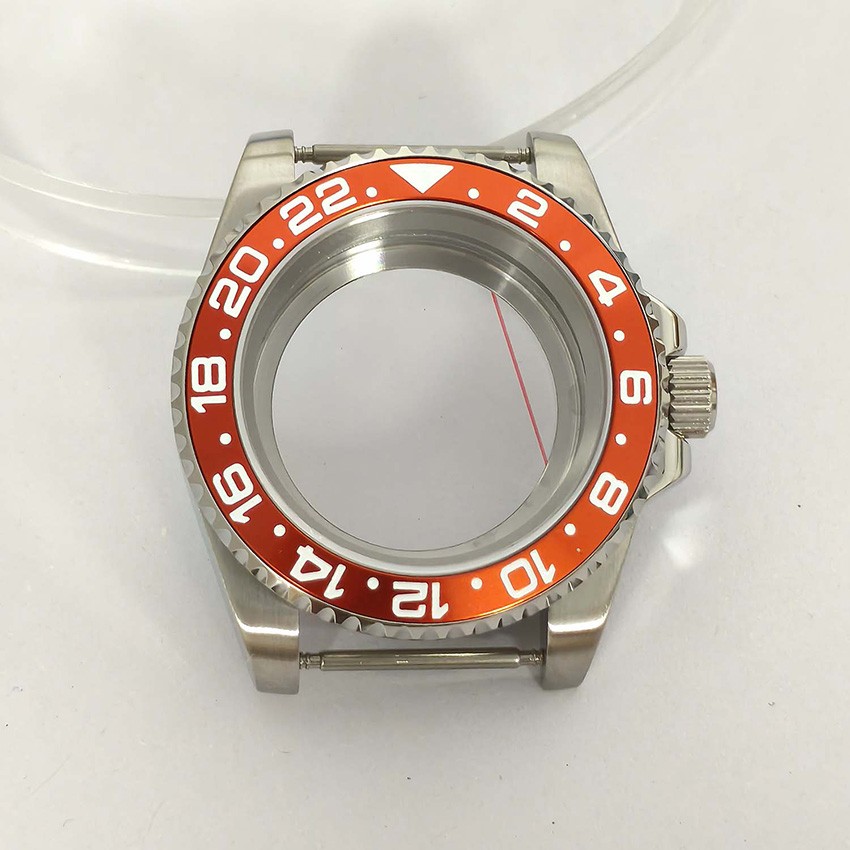Flat Sapphire Glass Steel Case 40mm Display/Solid Base for NH35/NH36/7S Movement