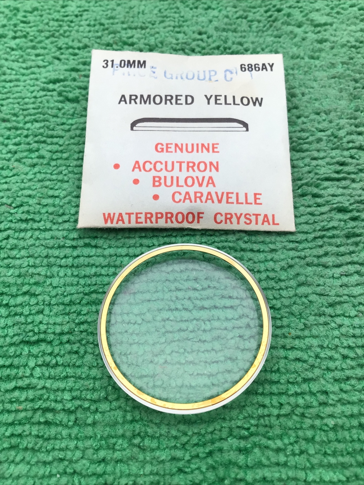 Genuine Bulova Accutron Part # 686AY, 31.0 mm Watch Crystal
