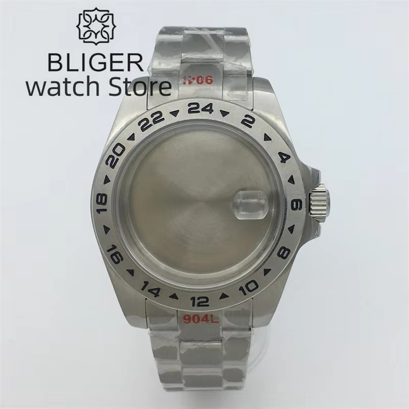 40Mm /43Mm Explore 2 Case Solid Bezel Sapphire Glass Fit NH34 NH35 NH36 ETA2824