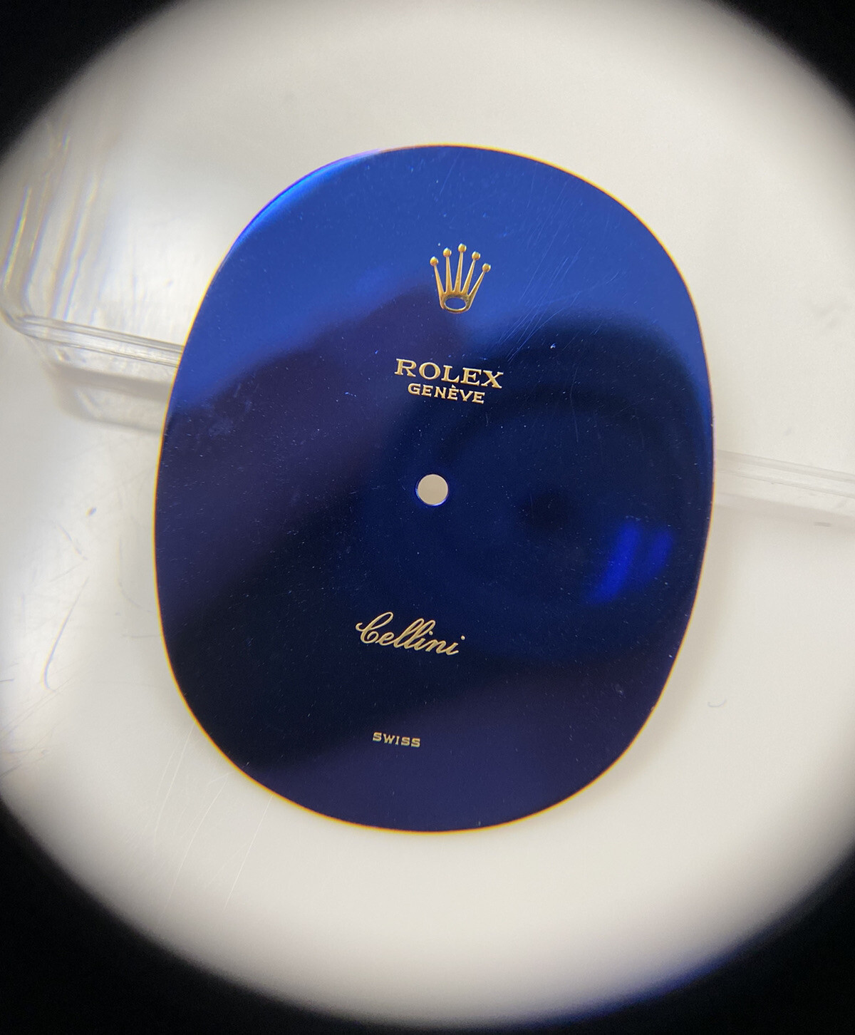 Original Rolex Geneve Cellini Ref. 3729 Cal. 1601 Pocket Watch Blue Dial