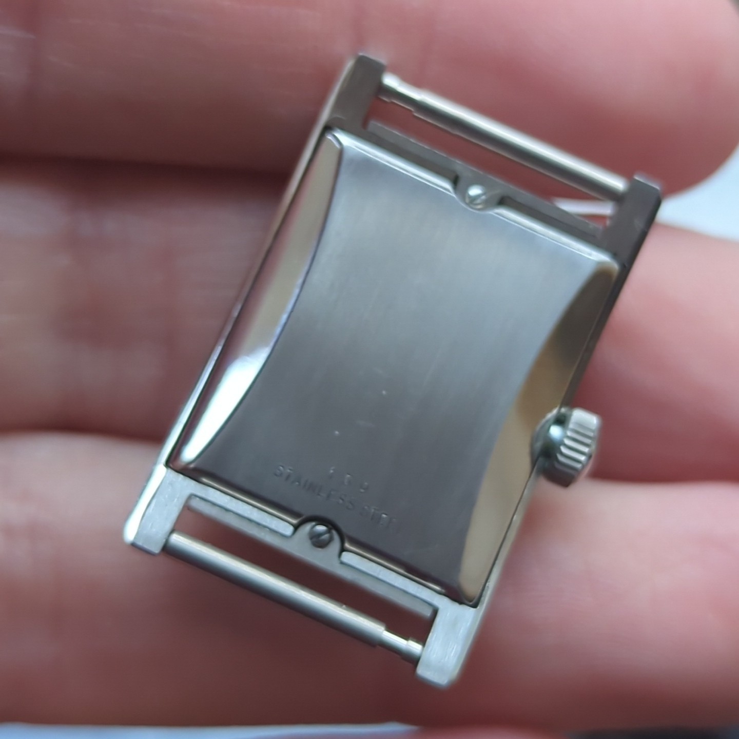 1940s Steel Clamshell Mens Tank Watch Case NOS John Simon – Tramelan + (REF:WC)