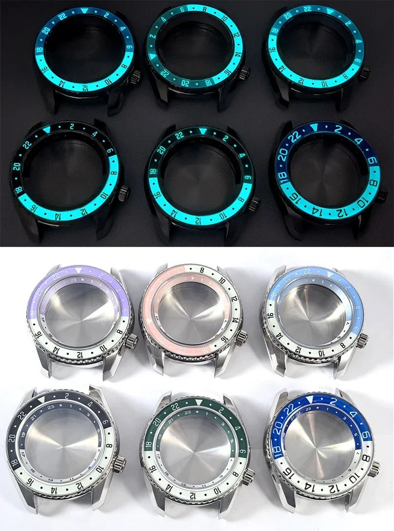 SPB185 42mm Case Sapphire Glass Bezel Blue Lume Two-way Rotation NH35 NH34 20bar