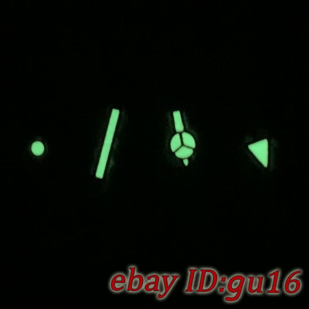 Orange silver Watch GMT hands green luminous fit NH34 Mingzhu DG3804 movement