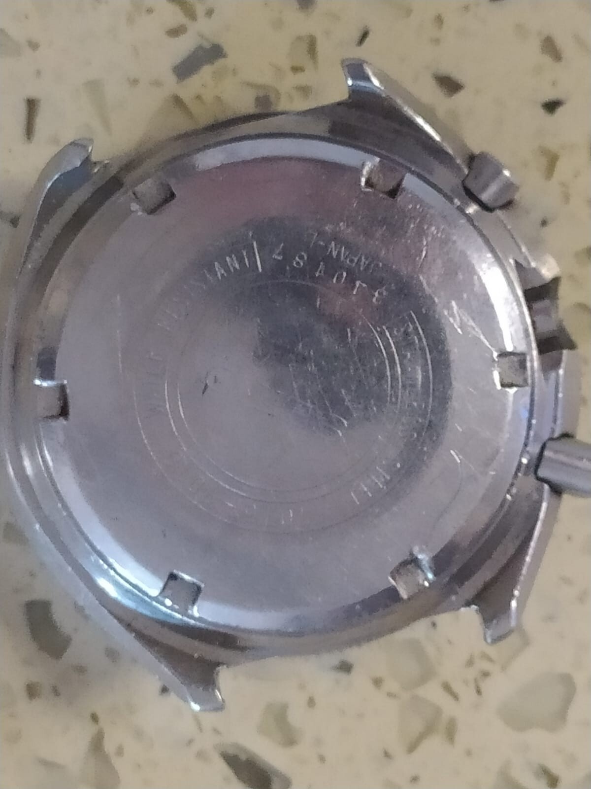 1973 SEIKO SPEED TIMER 7015-7010 SPORTS RALLY CASE &Puch botton &Bezel Used