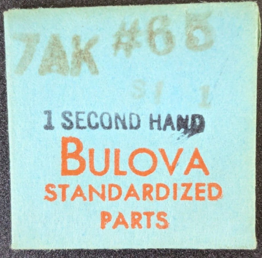 NOS Genuine Bulova 7AK SI 1 – Second Hand #65 – Silver Tone – Index
