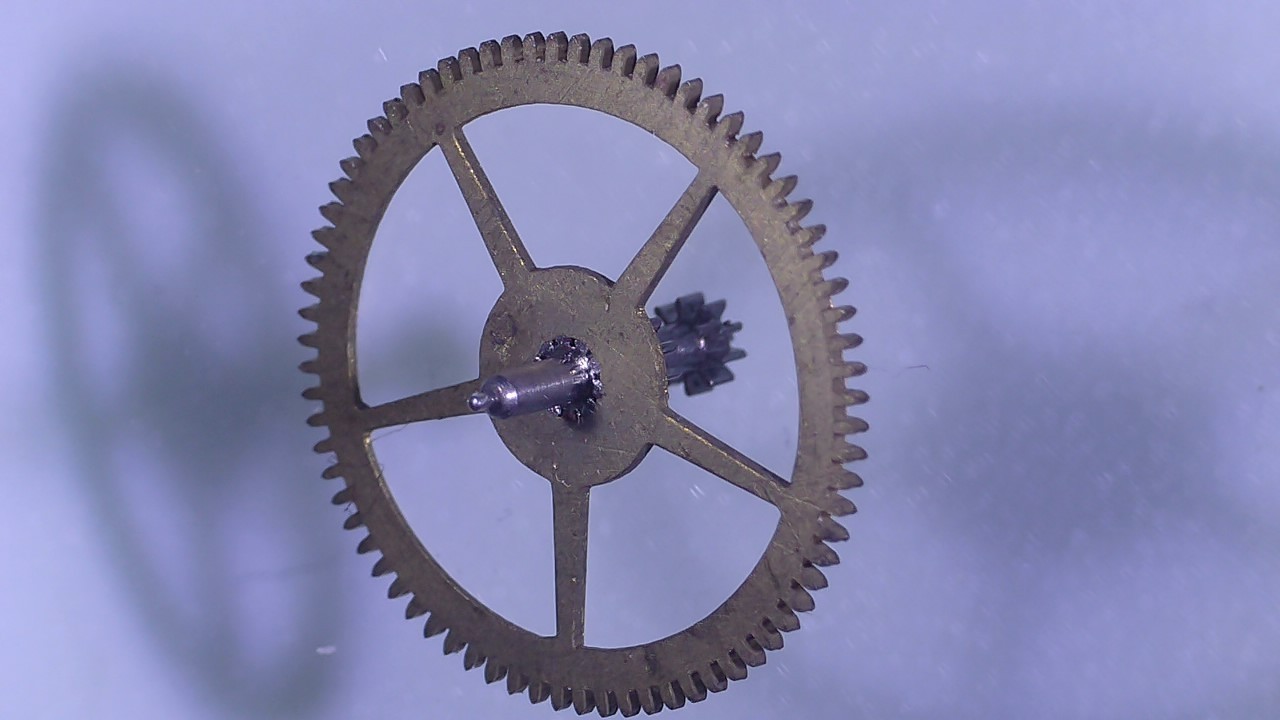 Landeron 24 Chronograph Watch Wheel 19″ Gold Tone Steel Brass Rod