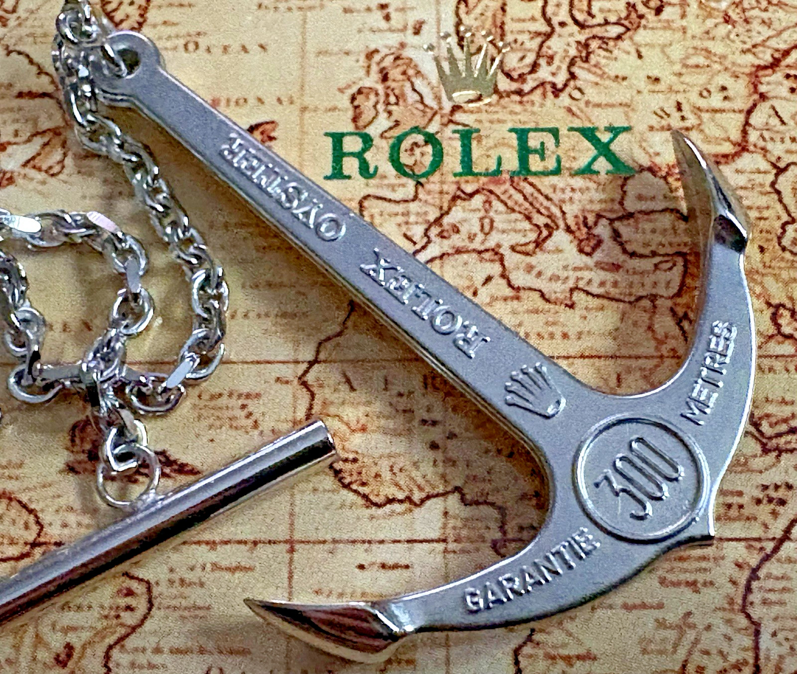 ROLEX SUBMARINER Novelty Anchor + Chain 300 Metres 1000 Feet 14060 114060 16610
