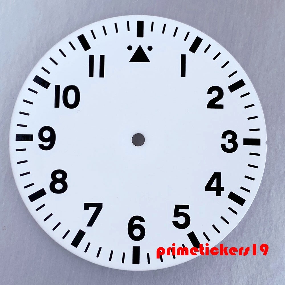 43mm Pilot Watch Case+Dial Hands Set Sapphire Fit NH35 ETA2824 PT5000 Clear Back