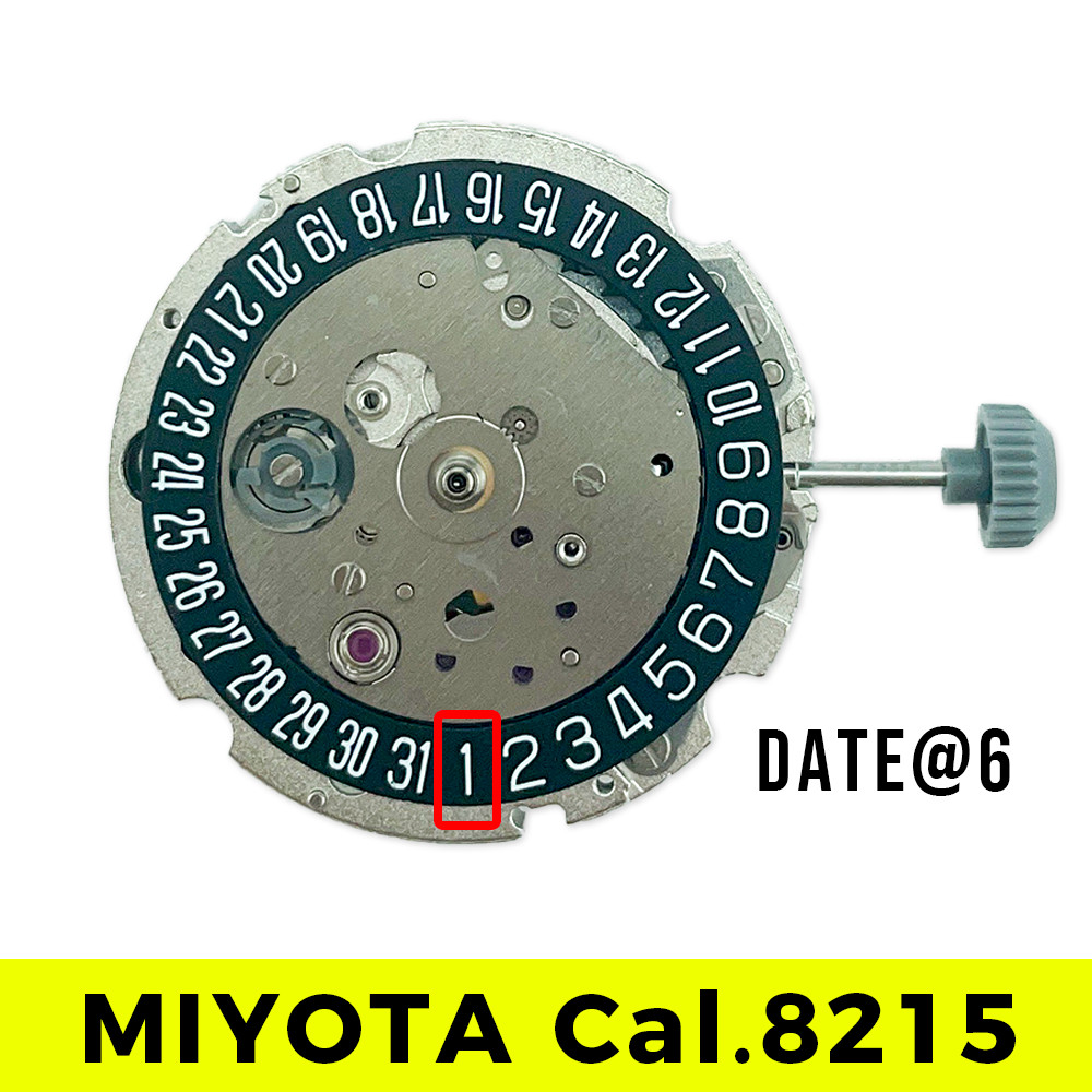 Premium Miyota 8215 Automatic Movement Featuring Black Date and Hacking Function