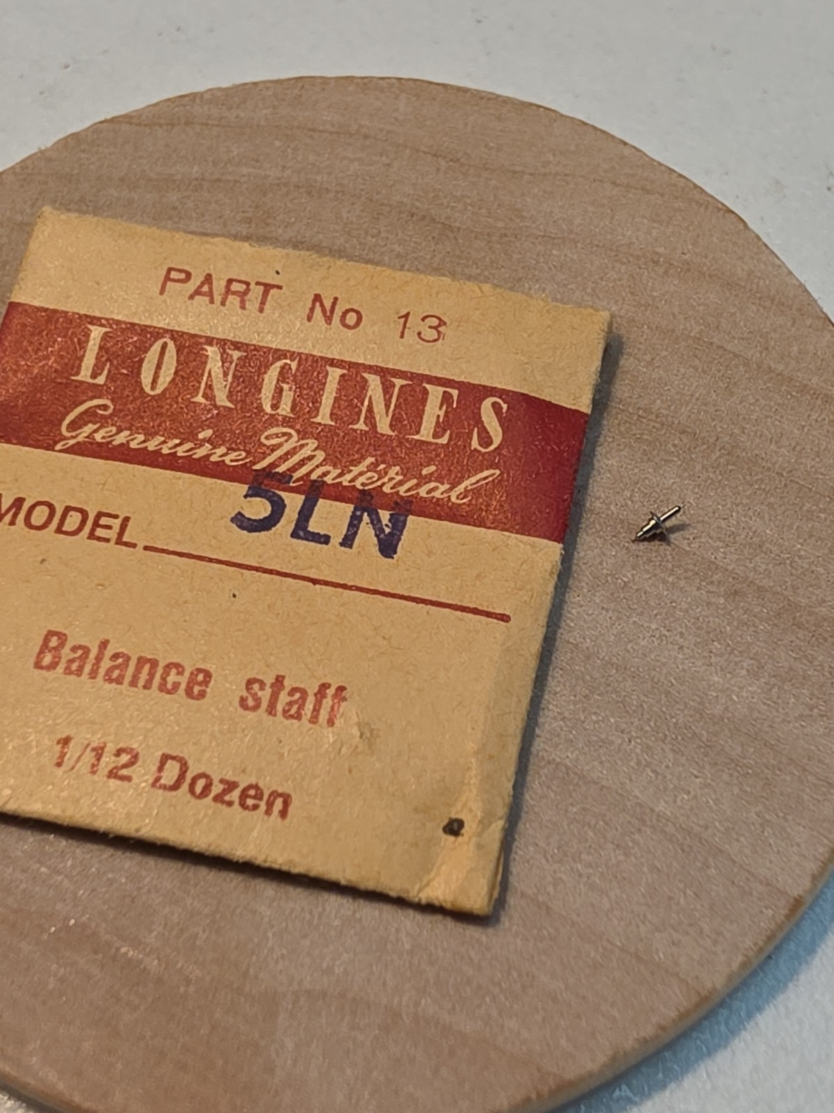Vintage NOS Longines 5LN Wristwatch Balance Staff PN 13 Parts Spares Repairs