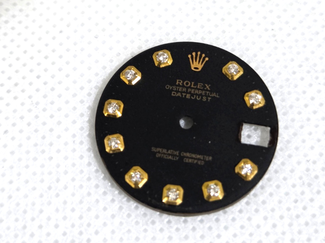 Genuine Rolex Datejust Midsize 31mm model Black custom diamond dial, (1)