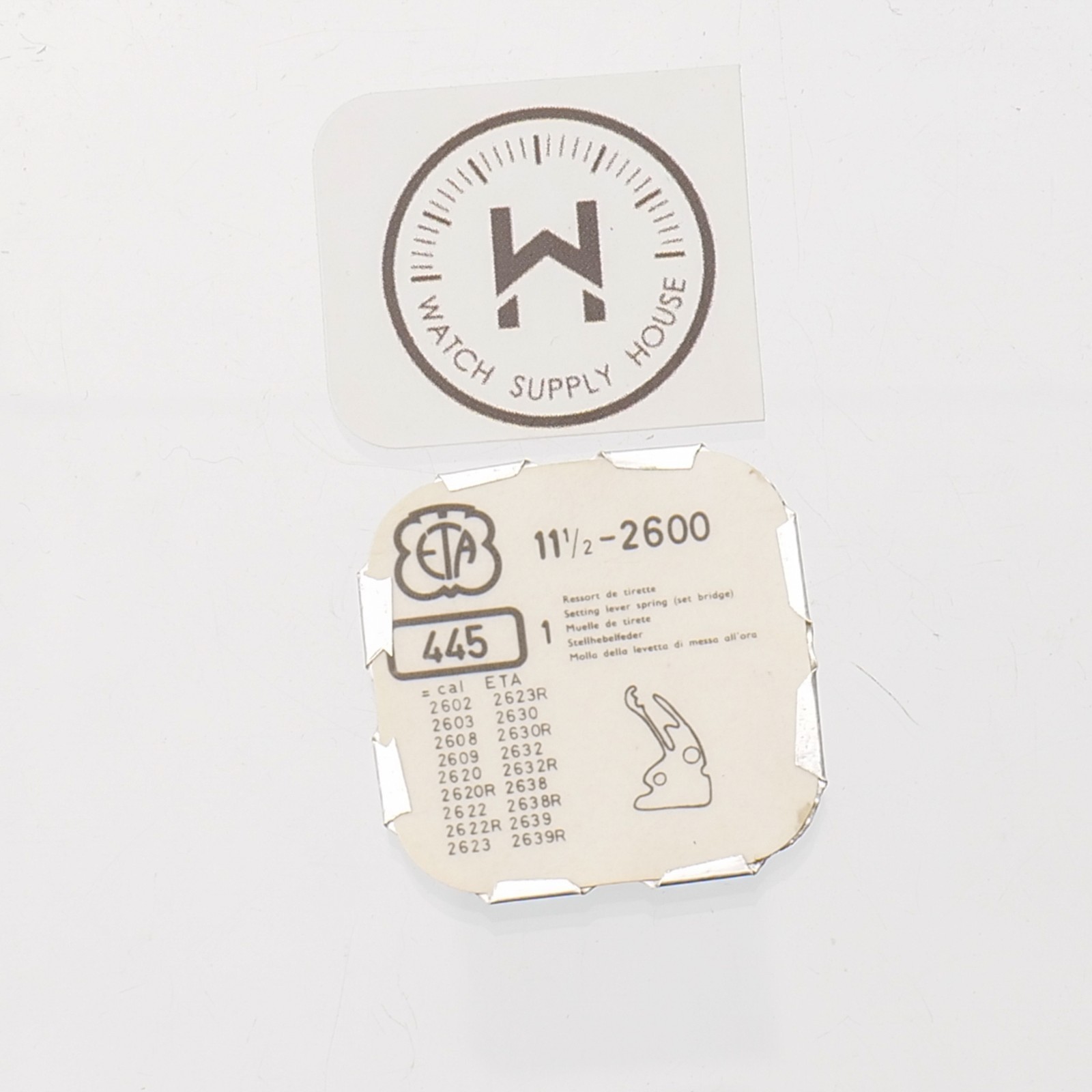 ETA 2600, 2602 Watch Setting Lever Spring Set Bridge New Old Stock (C19R1)