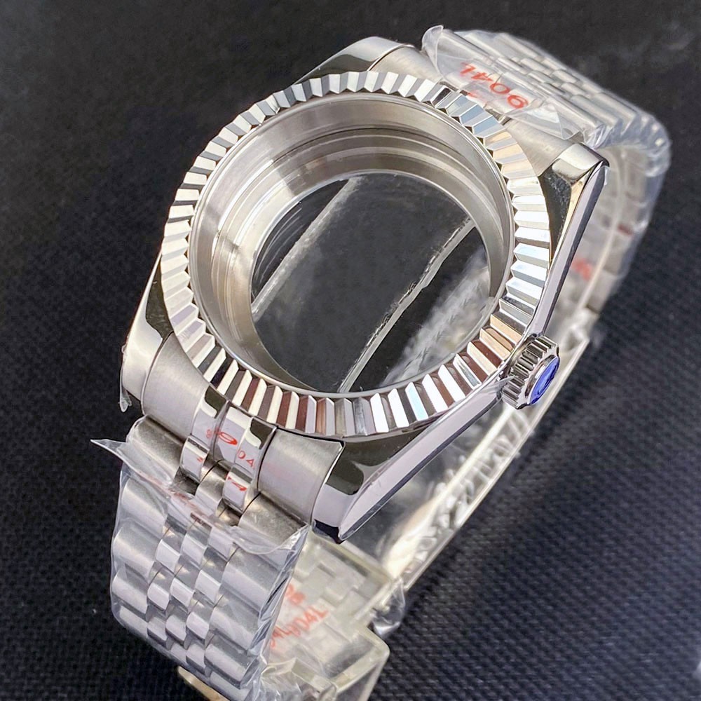 Fluted 36MM 39MM Sapphire Glass Watch Case Fit NH34A NH35A NH36 ETA 2824 PT5000