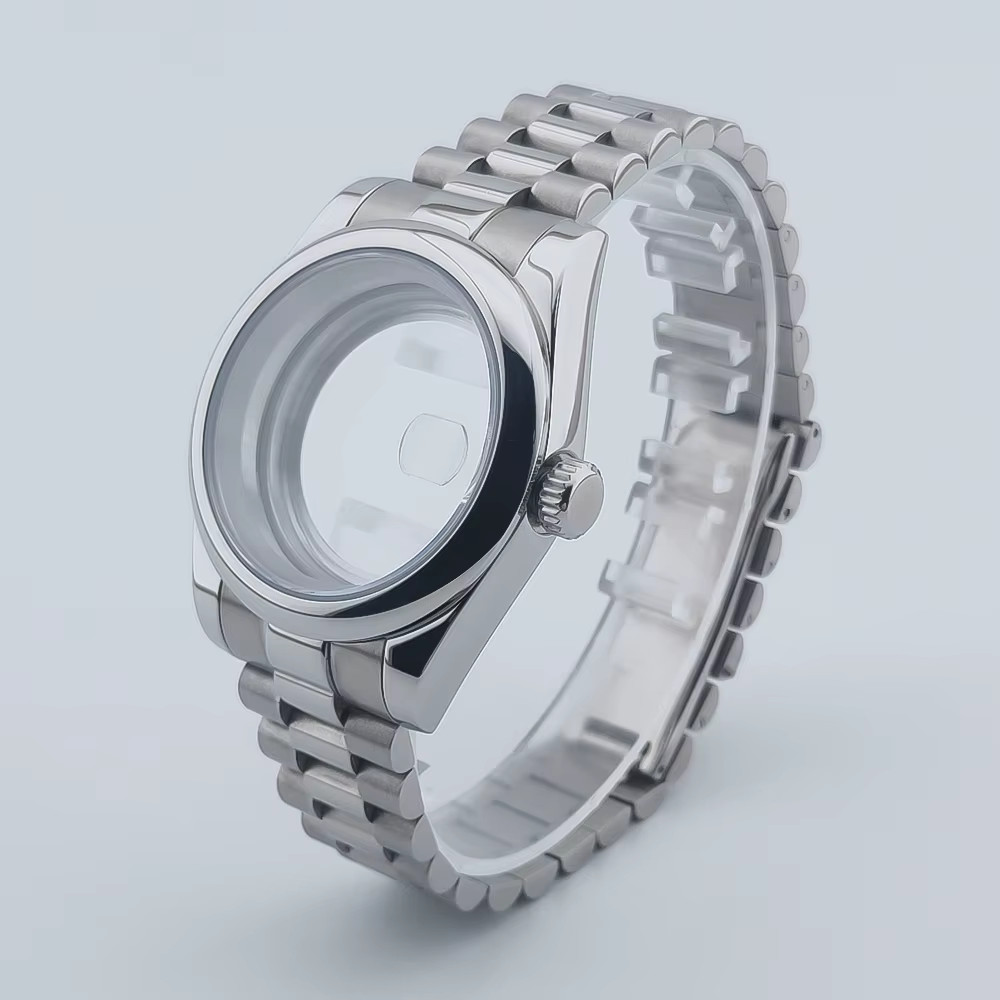 36Mm/39Mm Silver Watch Case Sapphire Glass Fit NH35 NH36 ETA2824 2836 Mingzhu DG