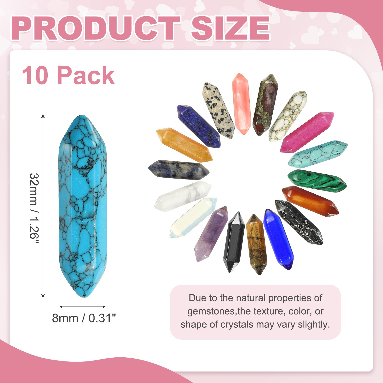 10 Pack Blue Turquoise Quartz Crystals Polished Crystals Bulk