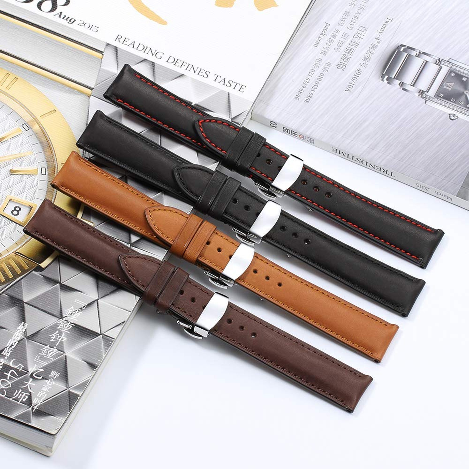 iStrap Quick Release Watch Band – Top Grain Leather Replacement Quickfit Stra…