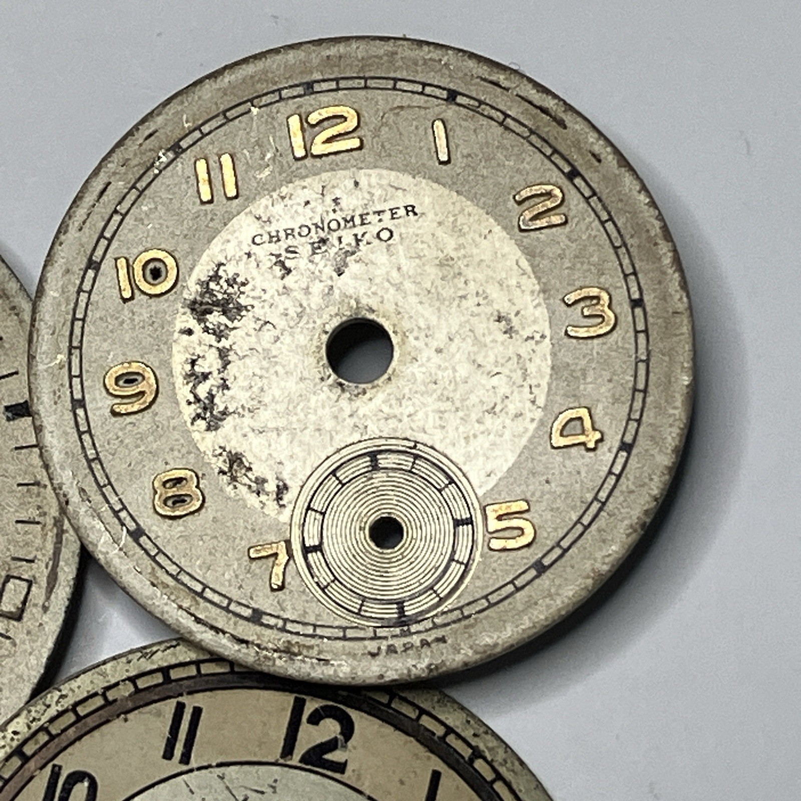 7 Vintage Seiko Watch Dials Chronometer Fine Seiko 1940s-60s Parts Lot