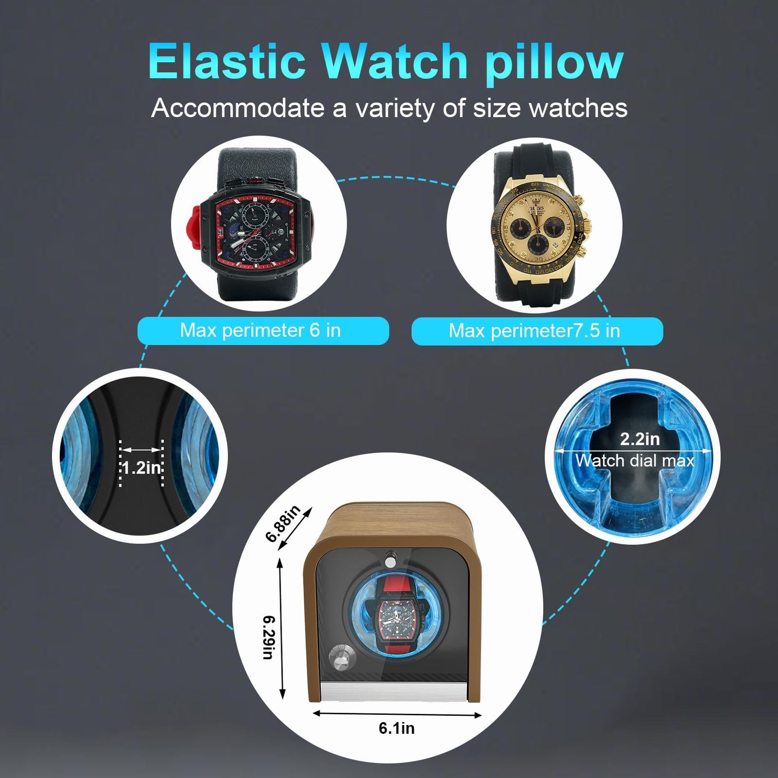 Watch Winder for Automatic Watches, Watch Winders 1/2/4/8 Slot for Rolex, Win…