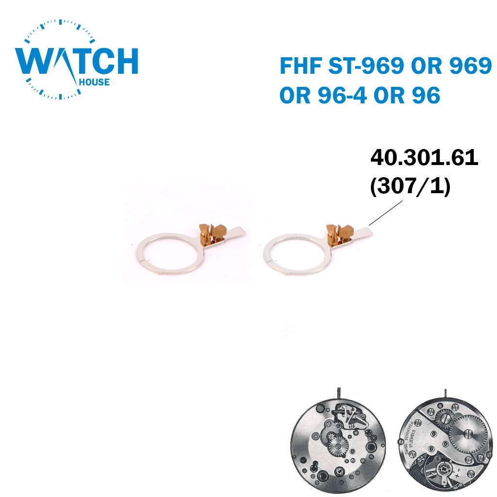2PCS without pointet stud support-For Movement FHF ST969- Swiss Part No.307/1
