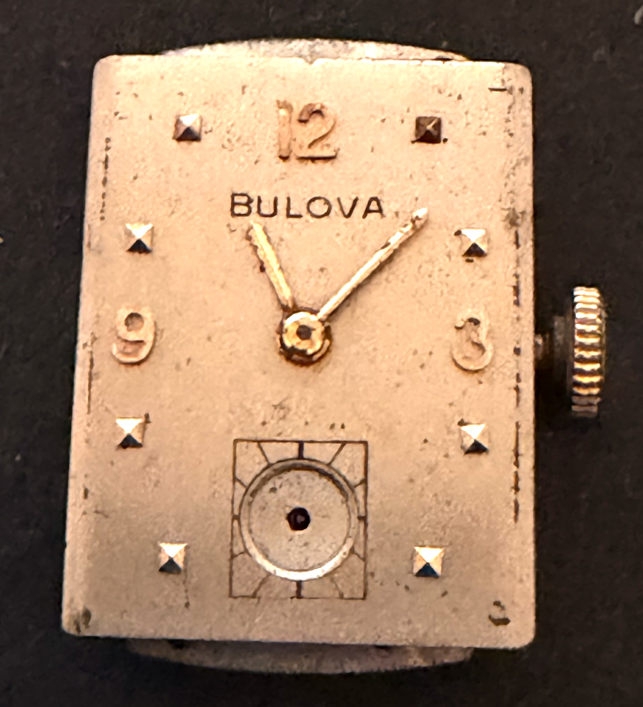 Vintage Bulova Cal 7AK Men’s Watch Movement Parts/Repair 7 AK 21j USA