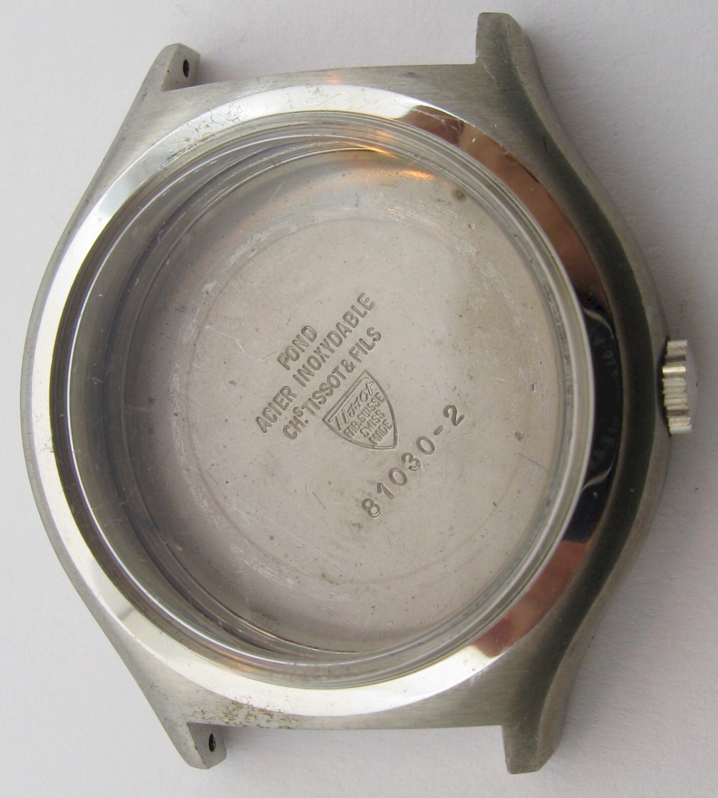 CHs Tissot & fils Watch Case 81030 – 2 nickel plated steel back diameter 38.1 mm
