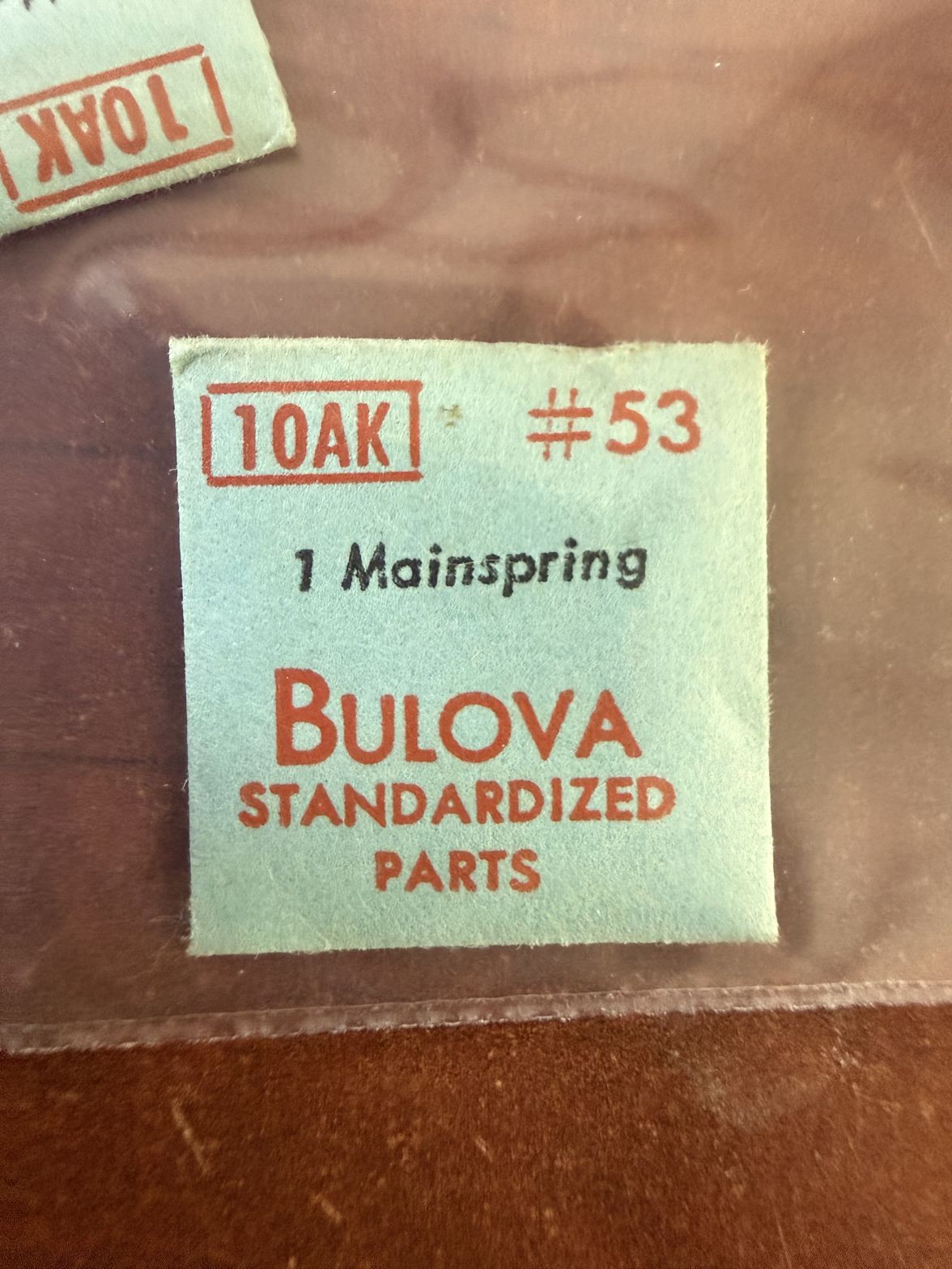 Bulova 10AK Mainspring #53 NOS Genuine Vintage Watch Part New Old Stock