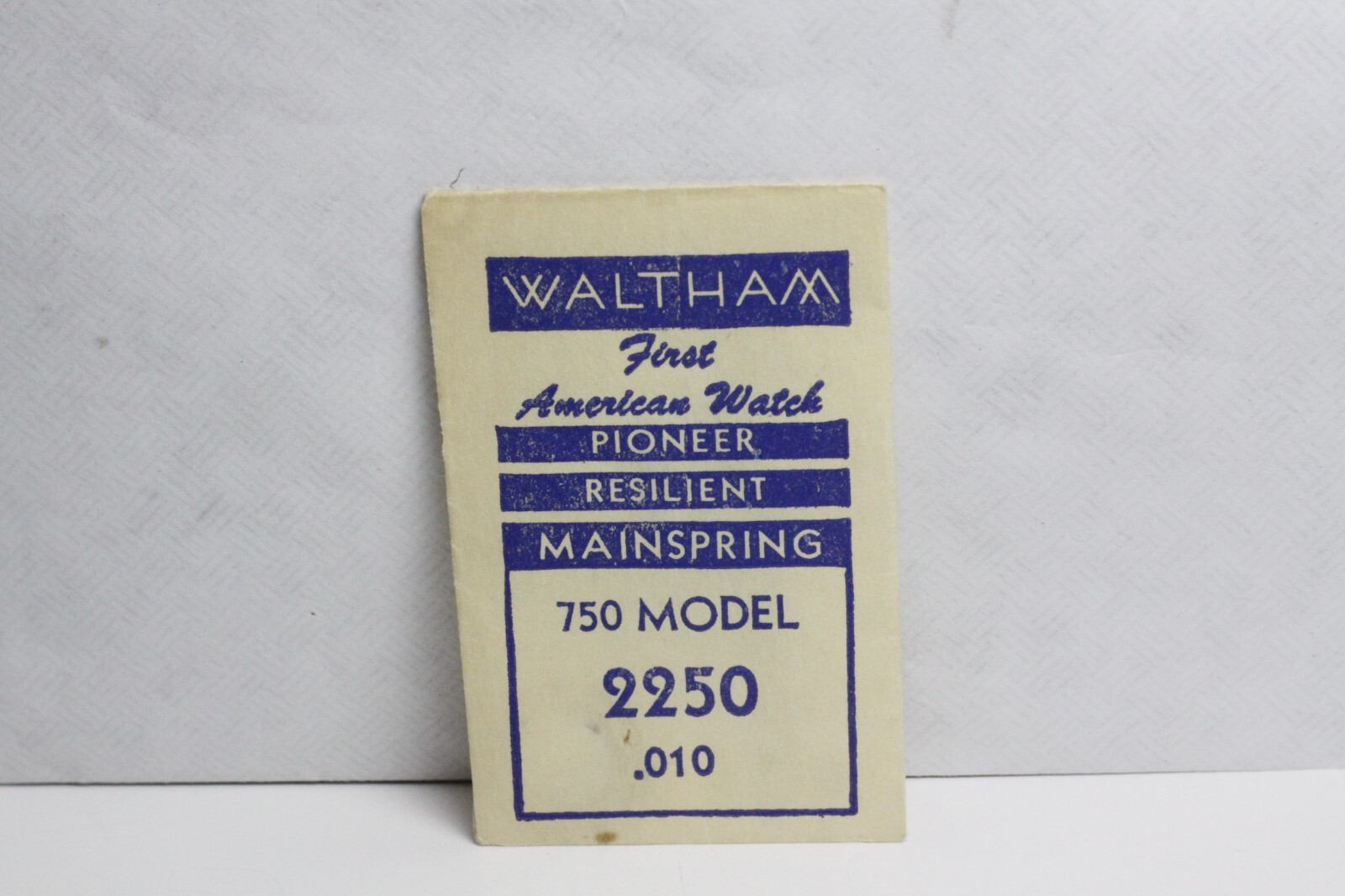 WALTHAM PIONEER UNIT #2250 750 model STRENTH .010 17V