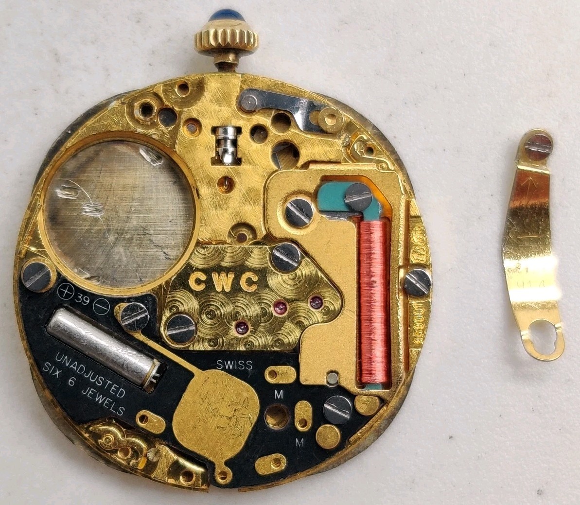 Concord nine/quartz ETA Cal. 959.001 Swiss quartz movement For Repair Gold Hands