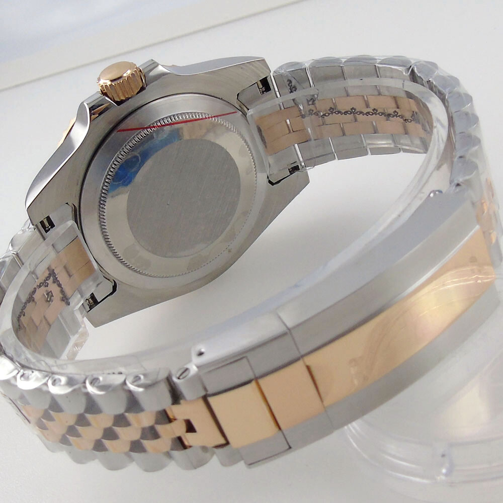 40mm two tone watch case fit for NH35A movement sapphire glass Jubilee bracelet