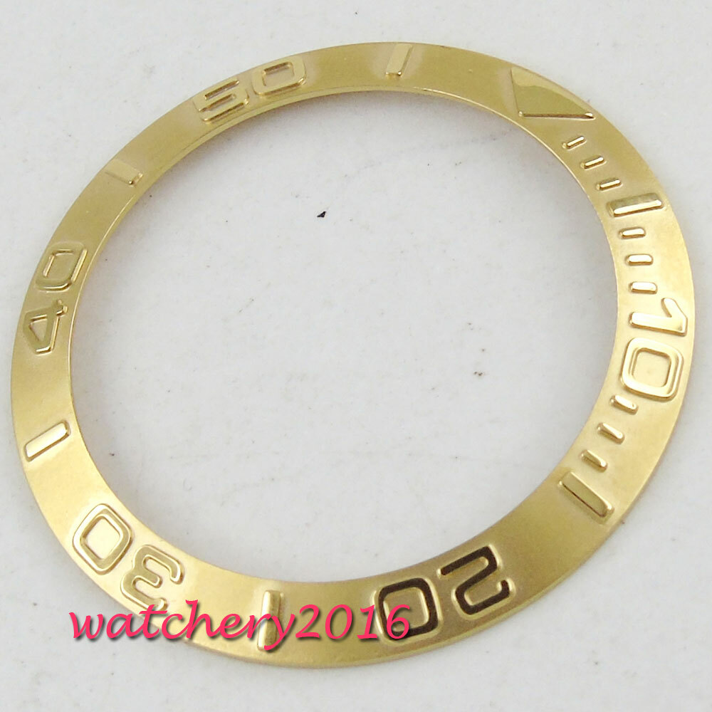 Replacement black gray Brushed Bezel Insert fit for 40MM SUB GMT Watch SKX007 70