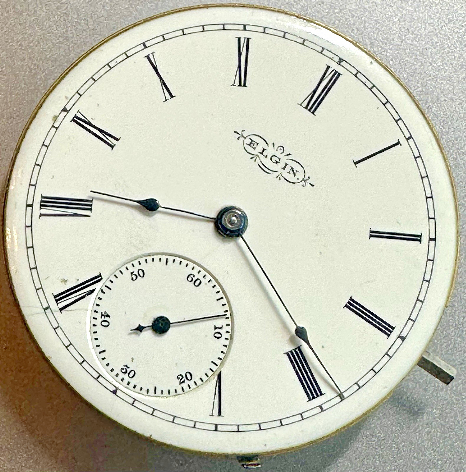 * 1890 6 Size ELGIN Gr 95 M. 1 7J OF LS GILT WATCH MOVEMENT RUNS S31